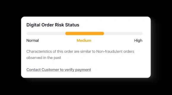 Digital order risk