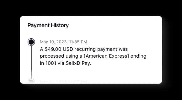 Payment history